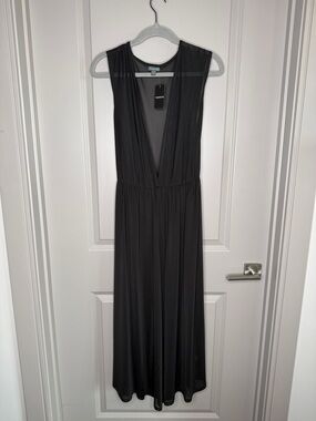 torrid Black Sleeveless Deep V Maxi Coverup jumpsuit
